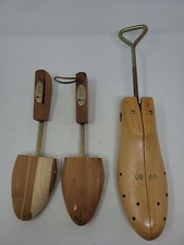 Lot of 3 Large Wooden Cedar Wood Shoe Stretchers USA/Slovenia Vintage