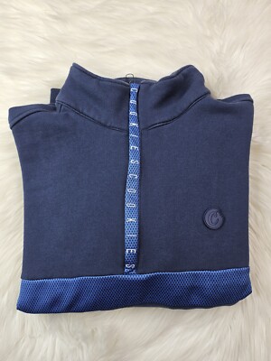 Cookies SF Sweatshirt Mens (2XL) Blue Berner Quarter Zip Long Sleeve Zip Pockets