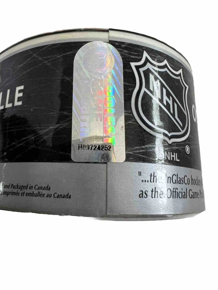 Brent Johnson #35 Portero Autografiado St. Louis Blues Juego Oficial Disco Firmado Foto 4 de 4