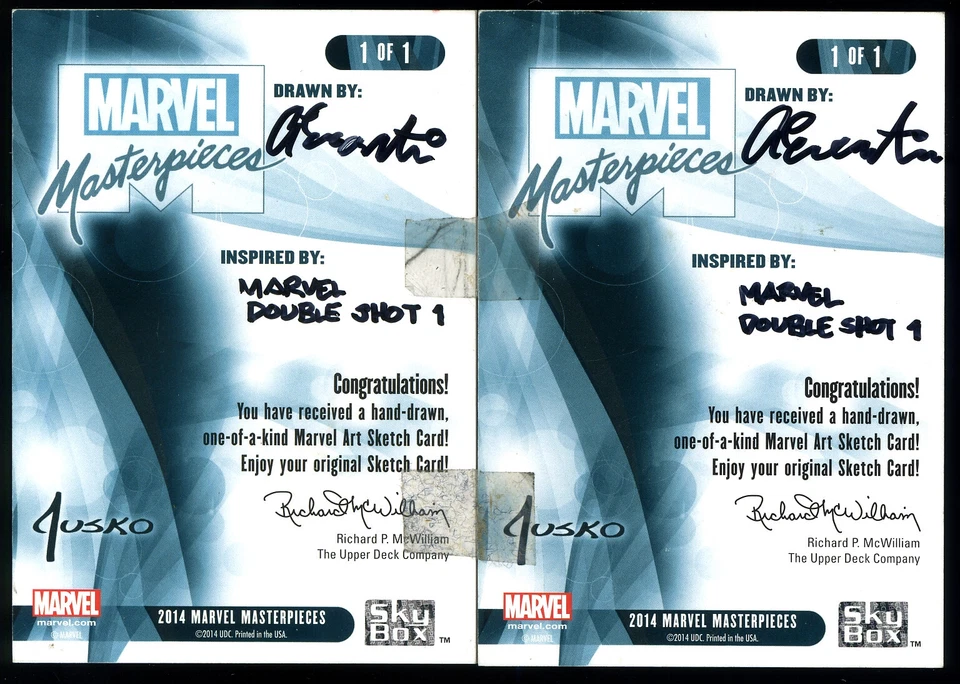 2016 Marvel Masterpieces Sketch Card Puzzle Redemption Anthony Escartin She-Hulk - Image 2 of 2