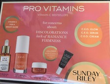 SUNDAY RILEY Pro Vitamins- Vitamin C Bestsellers. CEO Glow, Serum, Cream, Eye