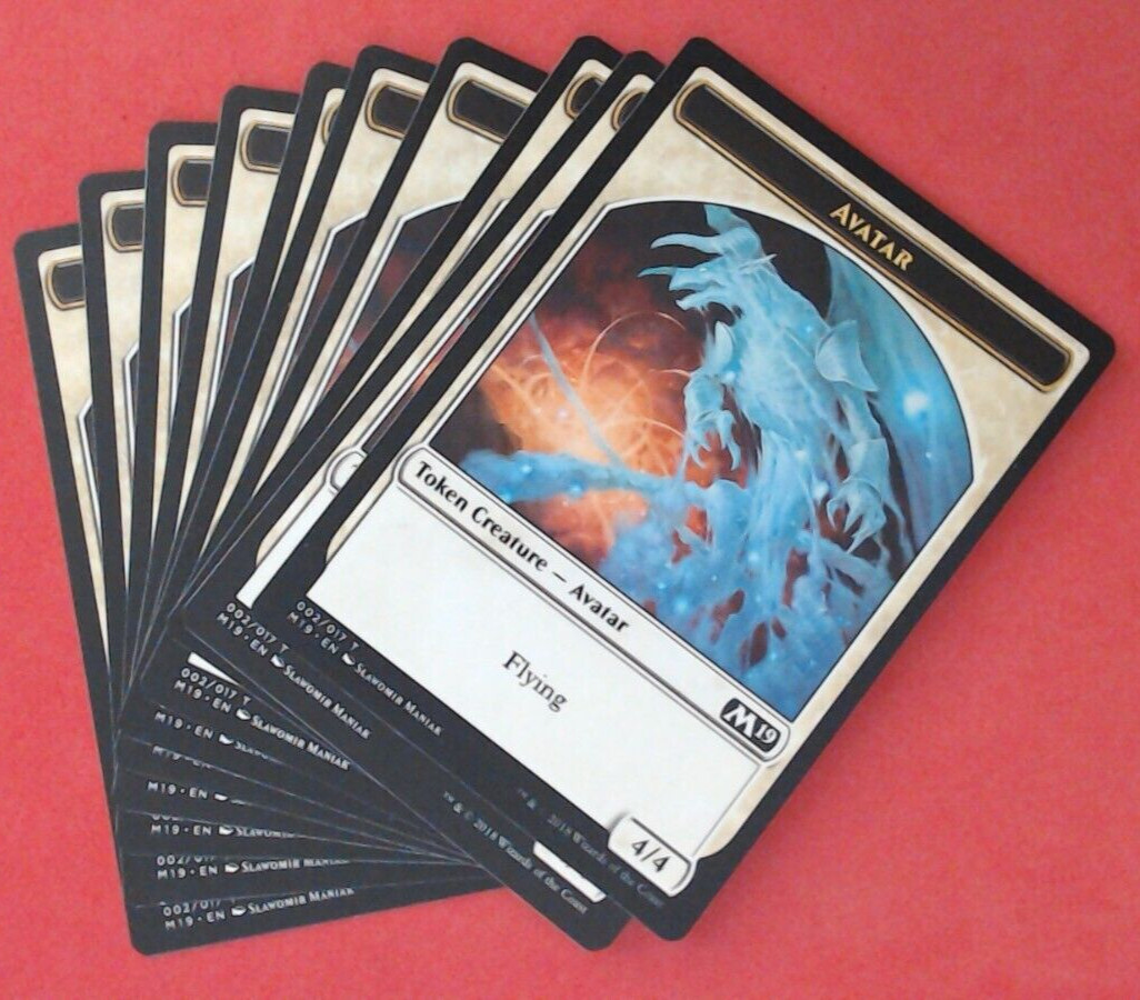 MTG (10) Avatar Token - Core Set 2019 (M19) 2/17 -Q11