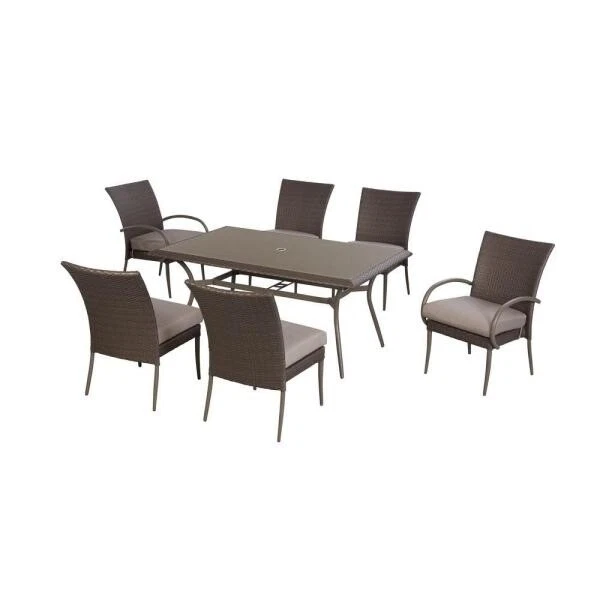 Hampton Bay Posada 6-Piece Patio Dining Chairswith Gray Cushions - PICK UP IN NJ - Image 2 of 4