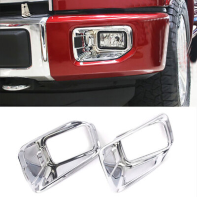 2X Chrome Front Bumper Fog Light Frame Decor Cover Trim For Ford F150 XLT 2015+