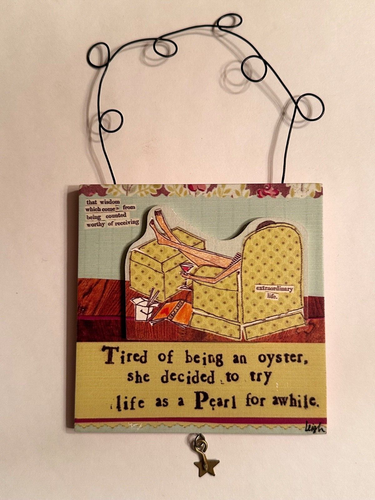 Dendaco Curly Girl Design Small Hanging Inspirational Quote Paris Plaque NEW - Picture 21 of 38