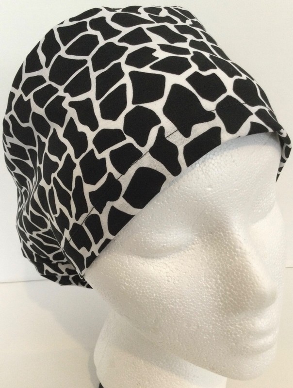 Black White Adjustable Medical Slim Lid surgery Euro Scrub Cap Chef Hat