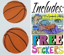 🆕2 VNTG (03) basketballs by Mrs. Grossman's stickers by the yard +gift 🆓🎁🥳