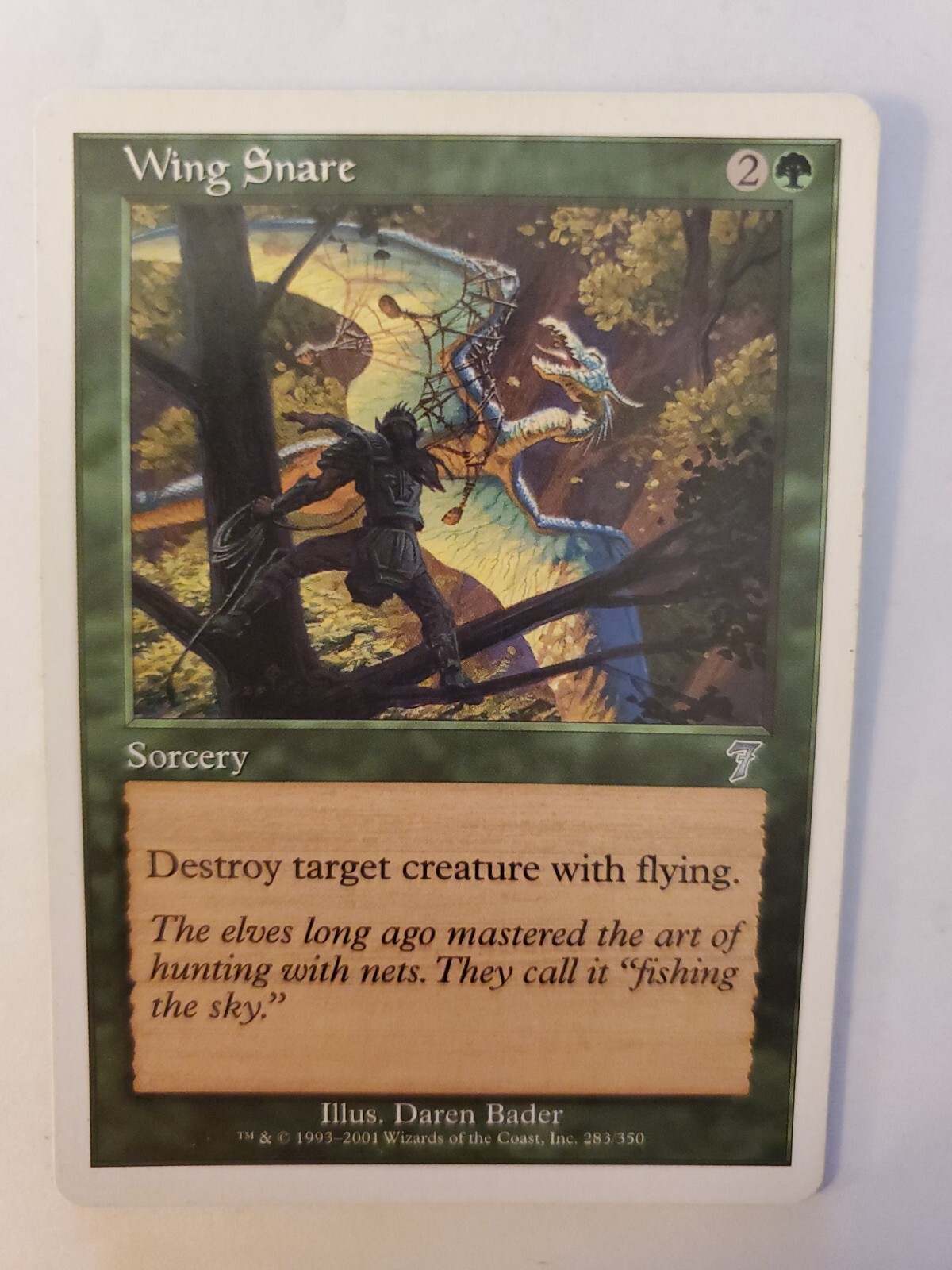 MTG Magic The Gathering Card Wing Snare Sorcery Green Seventh Edition 2001