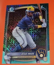 2025 Bowman Jesus Made 1st Bowman Chrome Prospect Aqua Mojo Refractor /125