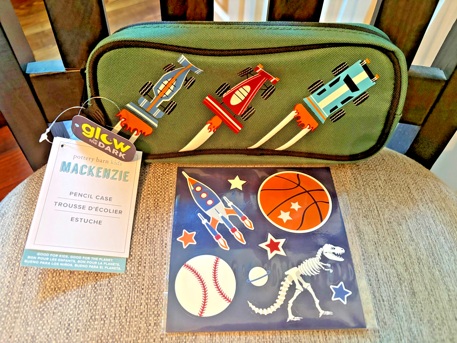 PONY Scuola Pottery Barn Hot Wheels Auto da Corsa CUSTODIA PORTAMATITE dinosauro Pre k viaggio.