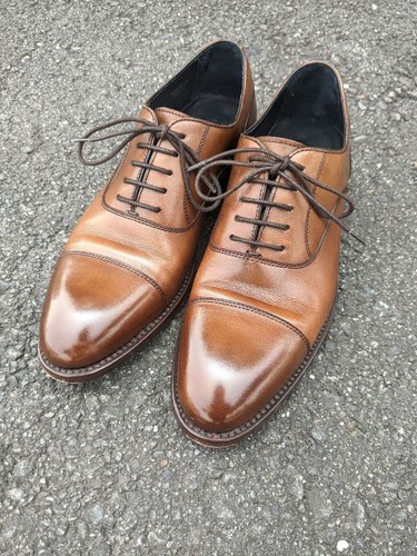 Berwick1707 Men's Brown Leather Business Shoes UK4.5 23.5cm Near Mint
