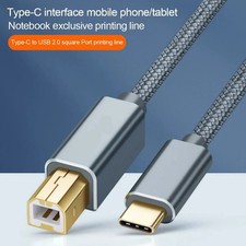 USB 2.0 Printer Cable Type-C To USB 2.0 Nylon Braided Scanner Cables Piano Elect