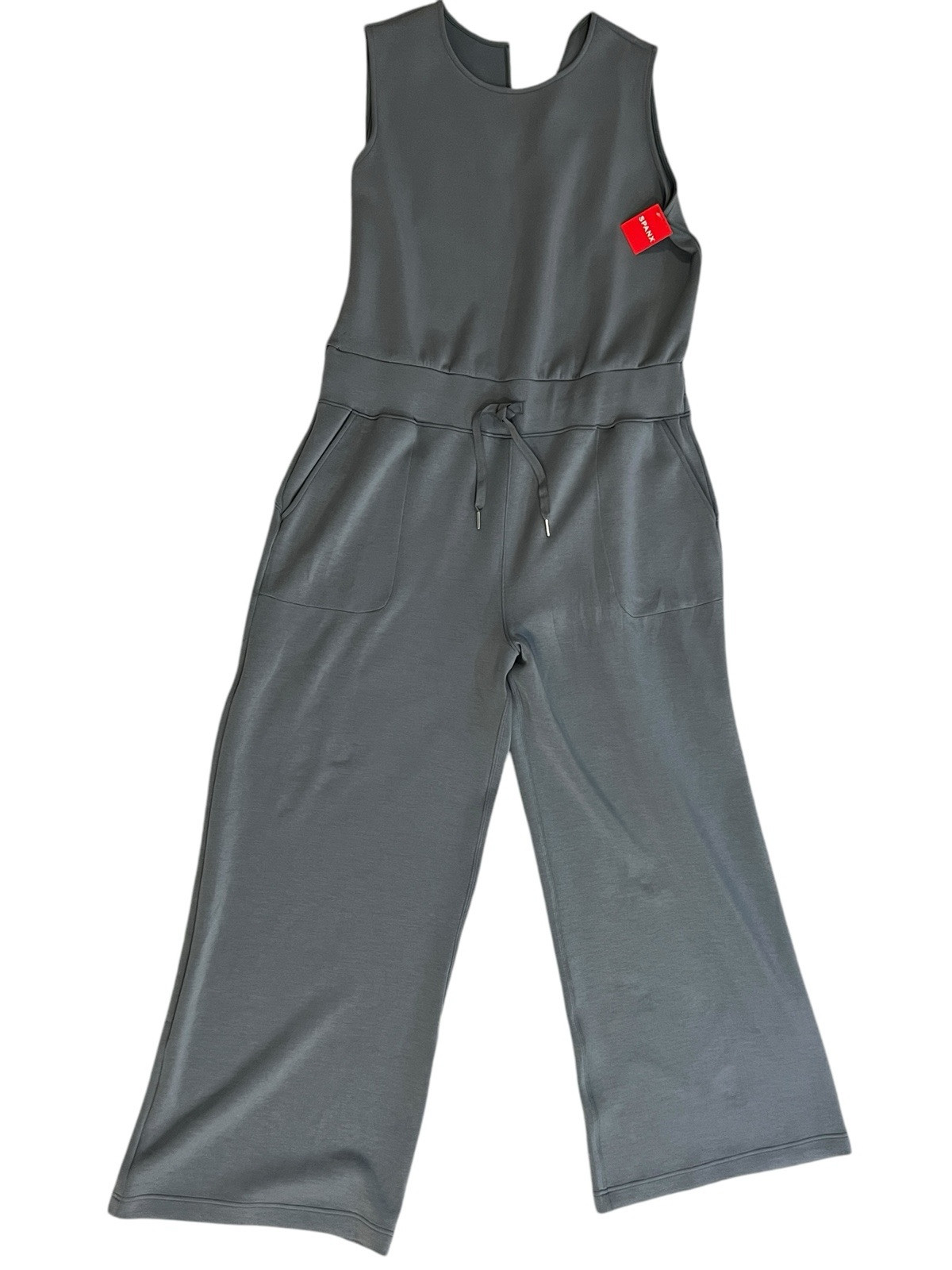 SPANX Women's Air Essentials Sleeveless Wide-Leg Jumpsuit in Soft Hazy Grey – Comfortable, Flattering, and Perfect for Everyday Wear, Size 2X-image