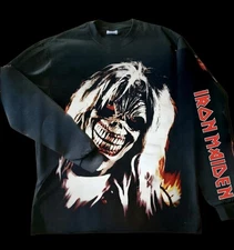 IRON MAIDEN LONG SLEEVE MODERN ON SHAKA HEAVYWEIGHT T SHIRT