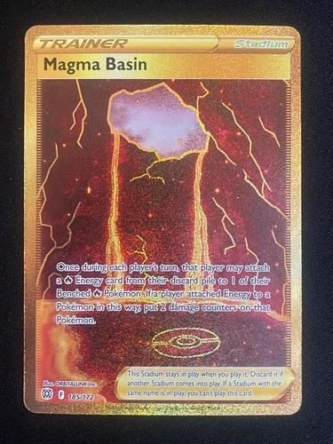 Pokemon Magma Basin (Secret) Secret Rare SWSH09: Brilliant Stars 185/172 NM