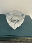 Tiffany & Co. Germany Crystal Glass Gift Box Frosted Bow Paperweight Stamped VTG