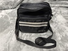 VINTAGE MINOLTA 2 POCKET BLACK PADDED CAMERA BAG WITH STRAP