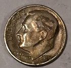 1975-P Roosevelt Dime 10C Philadelphia Business Strike Copper KM#195 Clipped — photo 1