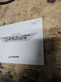 Gradius NES originale Nintendo solo manuale autentico