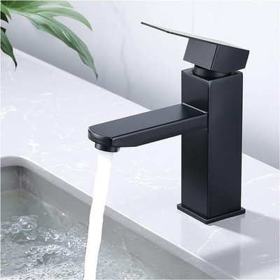Waschtischarmatur Black Bathroom Edelstahl moderne Wasserhahn Einhebel