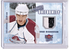 Brad Richardson 2008-09 Fleer Ultra Uniformity Jersey Card #UA-BR