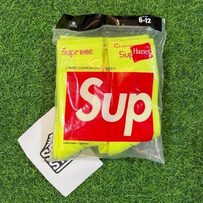 Supreme x Hanes Socks (Singles) - 100% Authentic (Black and White | Size 6-12)