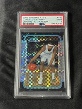 PSA 9 Carmelo Anthony 2003-04 Bowman Chrome X-Fractor Rookie #069/150 RC #140