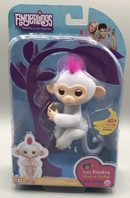Fingerlings White Baby Monkey With Pink Hair SOPHIE Toy NEW Sealed
