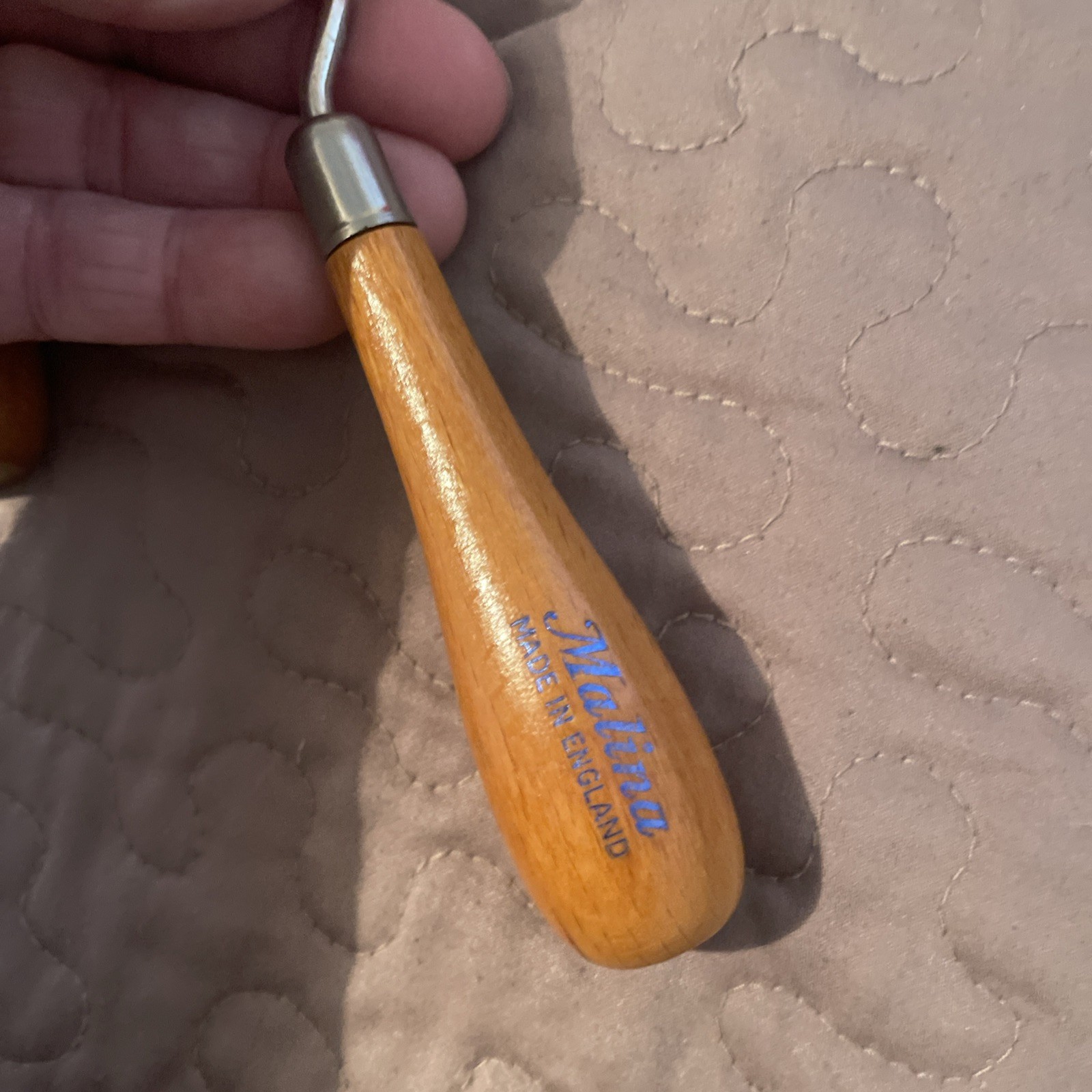 Vintage Rug Hooking Tools 3 wooden handled and Rugcrafter by Malina Leaflet