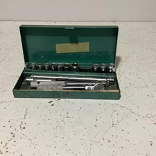Thorsen 1/4” Socket And Ratchet  Set In A Metal Box