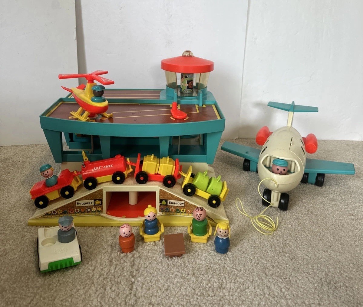 Airplane Toy Fisher Price Airport Vintage Fisher Price-Little