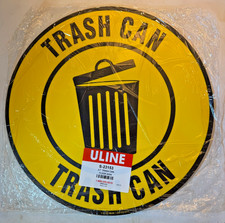 Uline S-23153, 17"dia. " Trash Can" Floor Sign, Lot of 5, FREE SHIPPING