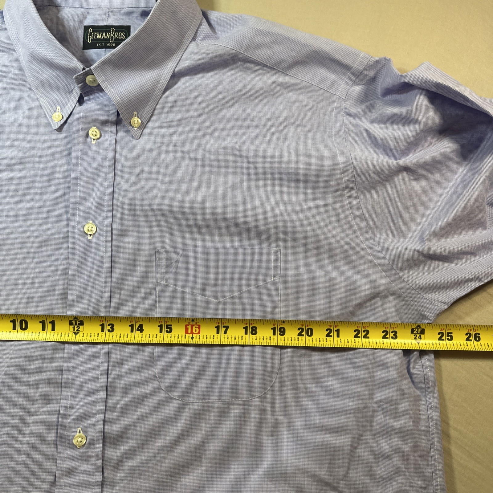 Gitman Bros Button Down Shirt Oxford Pinpoint Men… - image 13