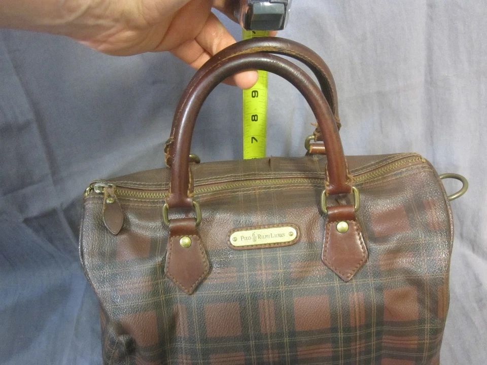 Vintage Polo Ralph Lauren Stewart Plaid Boston Duffel Bag - Needs Repairs - Image 2 of 4