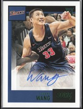 Johnny Wang RC Rookie 2021 Chronicles Score Autograph Green SR-JWA Auto Titans