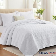 Oversized California King Quilt Set 3pcs Lightweight Bedspread All Seasons New