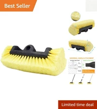 10'' Yellow Car Wash Brush Head with Gentle Bristles for Effortless Cleaning