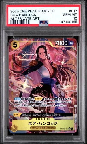 2025 ONE PIECE JAPANESE PRB02-PREMIUM BOOSTER ALT ART #017 BOA HANCOCK PSA 10