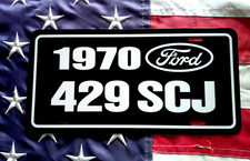 1970 Ford 429 Scj License Plate Car Tag 429 Super Cobra Jet 70 Torino