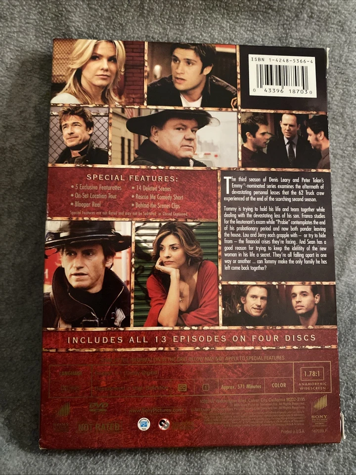 Rescue Me Complete Third Season DVD (2007) - Image 2 of 2