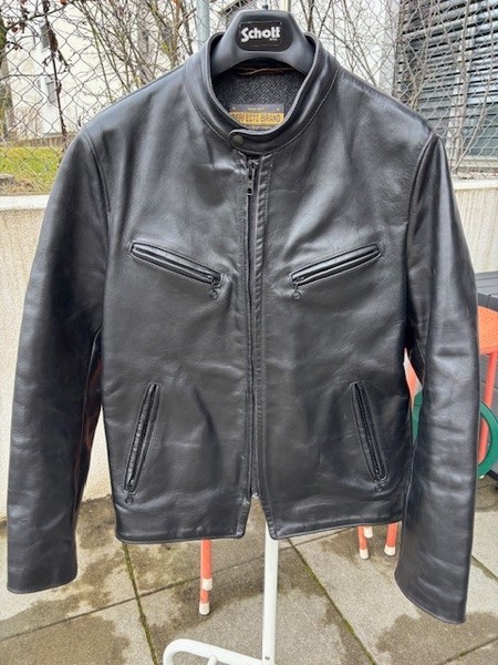 SCHÖNE SCHOTT P665 BIKER LEDERJACKE CXL HORWEEN GR. L