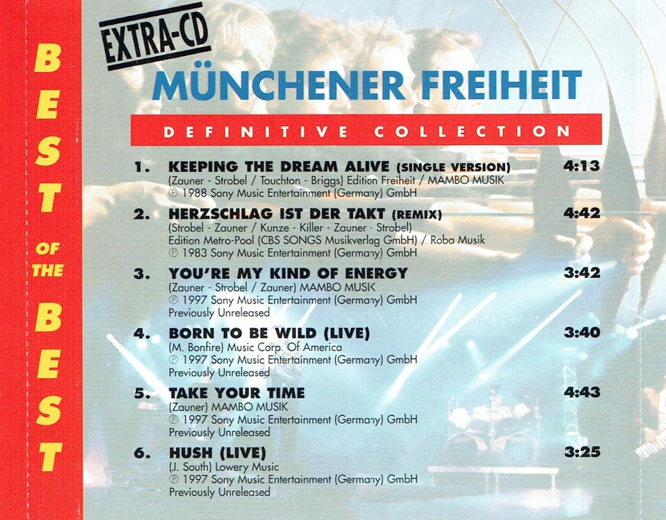 (2CDs) Münchener Freiheit - Definitive Collection - Liebe auf den ersten Blick - Bild 3 von 3
