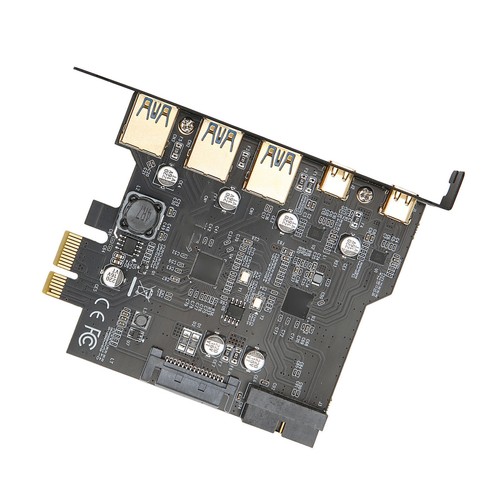 PCIE 1X to USB Expansion Card 3xUSB3.0 2xType C 19pin 5 Port Expansion Adapter - Picture 9 of 12