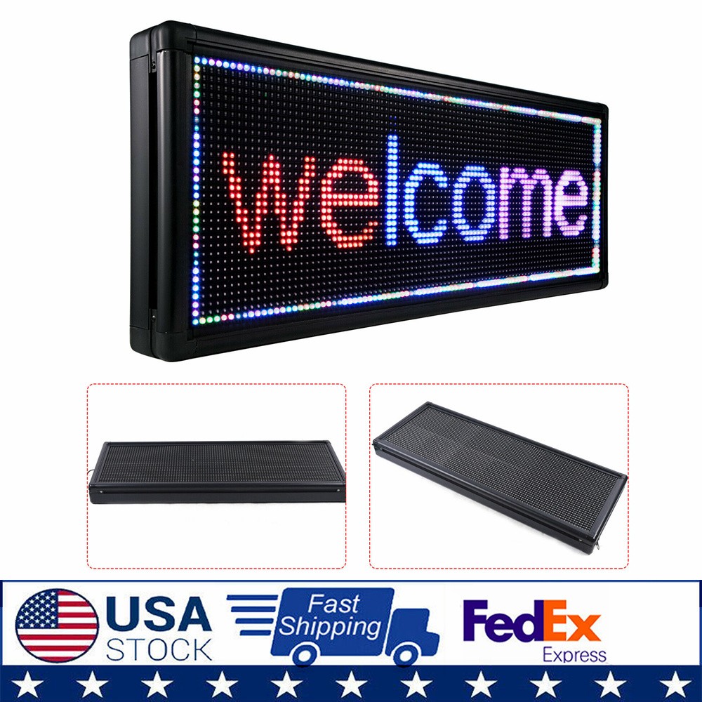 LED SIGN 3-COLOR PROGRAMMABLE OUTDOOR LED SCROLLING MESSAGE