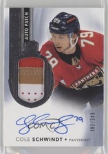 2021-22 Upper Deck The Cup Rookie 182/249 Cole Schwindt #167 Patch Auto 0f8s