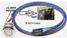 PC ATX MOTHERBOARD COMPUTER CASE WHITE LED BUTTON POWER RESET 12mm NICE 