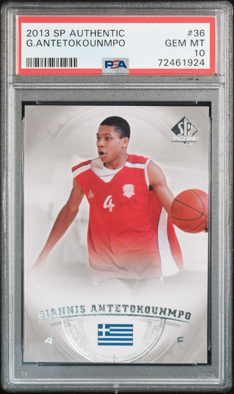 2013 SP AUTHENTIC ~ GIANNIS ANTETOKOUNMPO Rookie RC Card PSA 10 GEM MINT