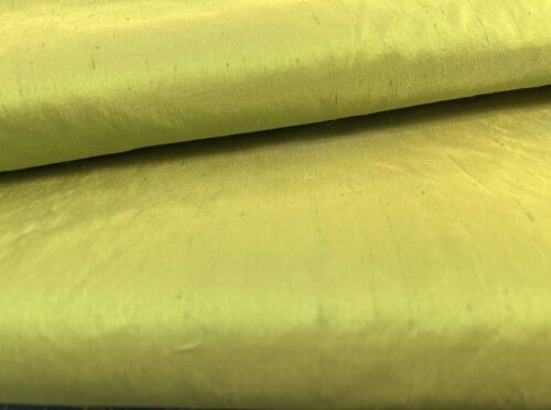 MALIBU - Wild LIME Iridescent Solid Taffeta Faux Silk Fabric By HALF Yard