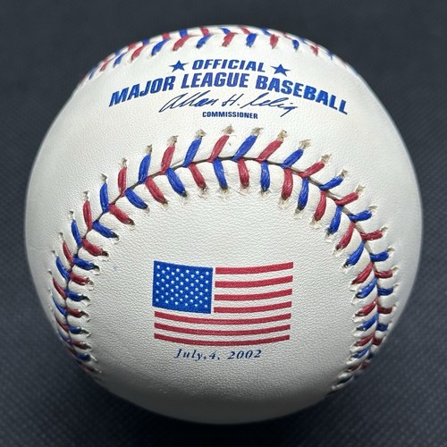 2002 July 4th Flag Rawlings Official Logo Baseball Commemorative
