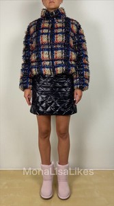 fluffy checkered jacket